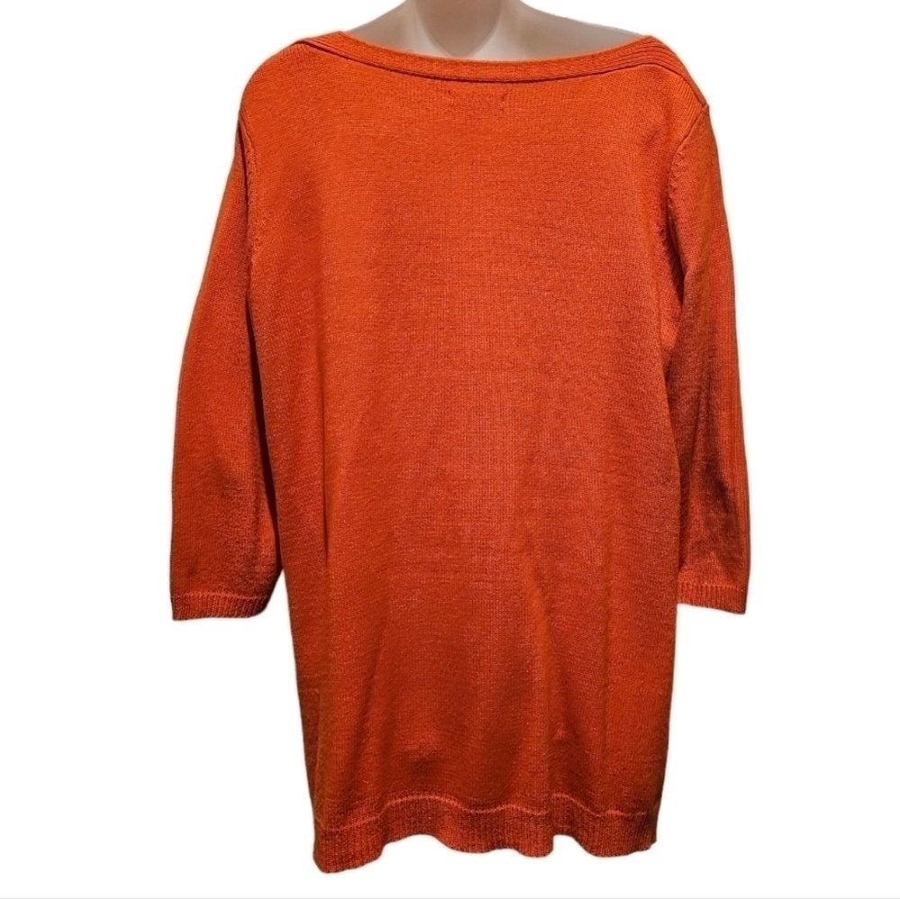 NY&CO Women's Orange Sweater, Sz XL - Picture 3 of 7